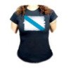 CAMISETA NEGRA MUJER bandera de galicia españa comunidad autonoma oferta personalizada