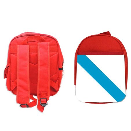Mochila Roja bandera de galicia españa comunidad autonoma escolar personalizado