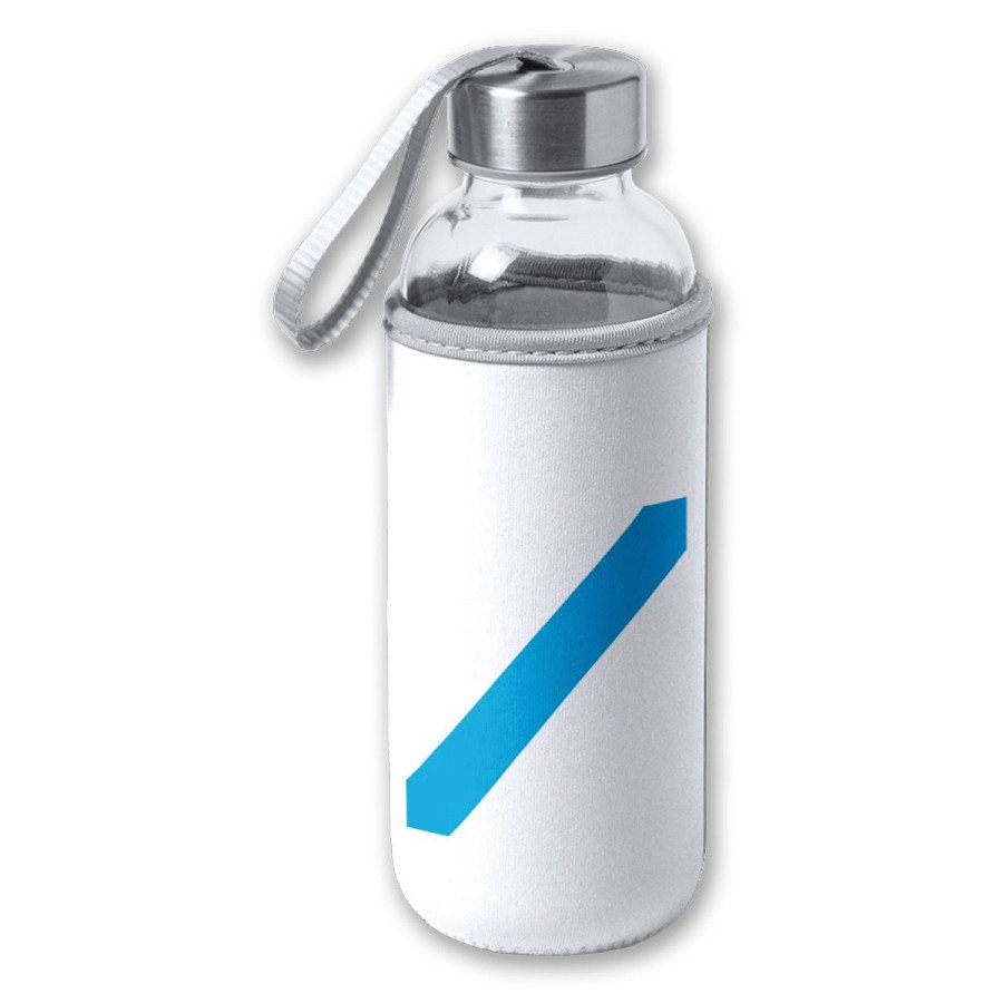 Bidón de 420 ml con Funda de neopreno bandera de galicia españa comunidad autonoma tapon seguridad