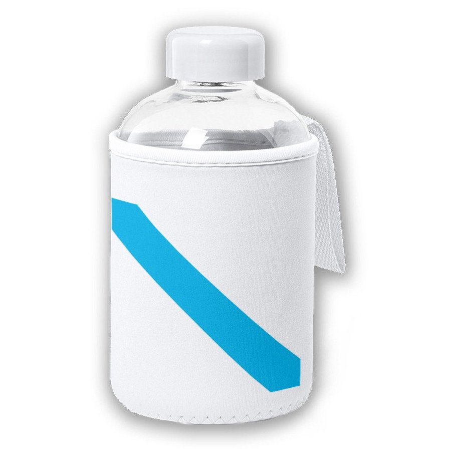 Bidón cristal con Funda soft shell bandera de galicia españa comunidad autonoma tapon seguridad botella