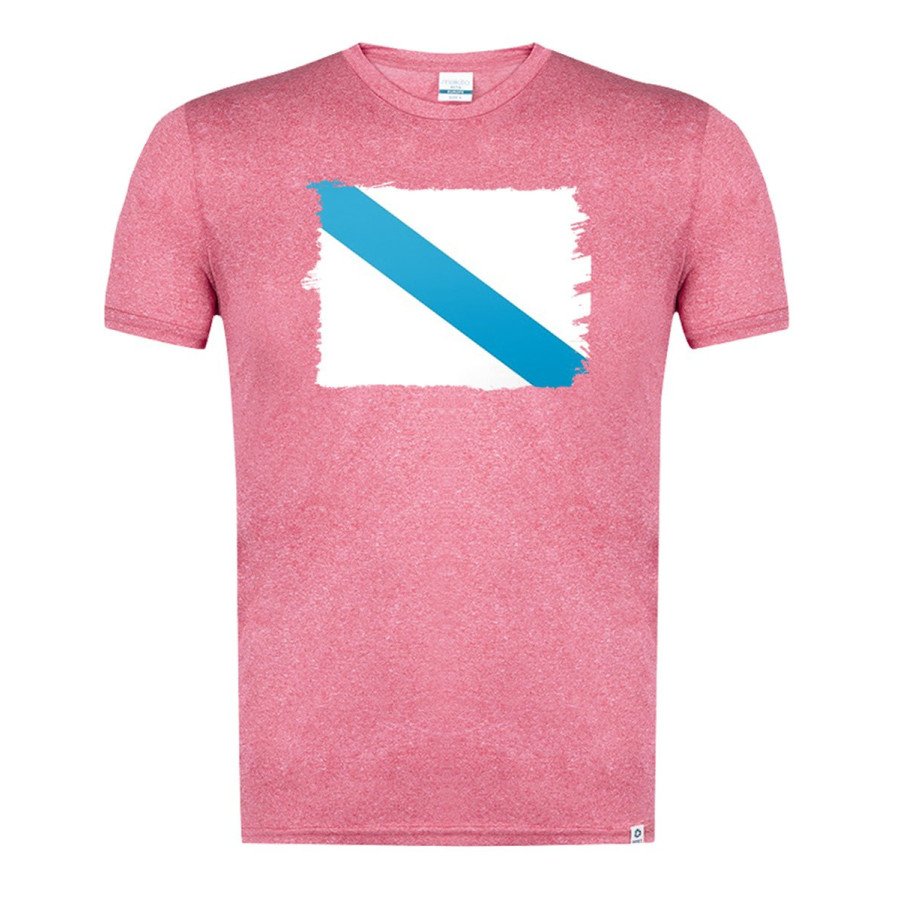 CAMISETA Roja mezcla bandera de galicia españa comunidad autonoma moda verano tshirt