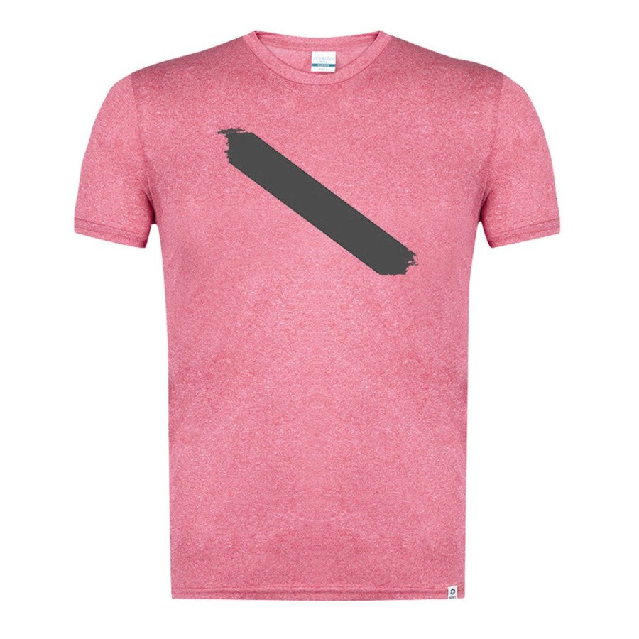 CAMISETA Roja mezcla con imagen en tonalidades NEGRAS bandera de galicia españa comunidad autonoma tshirt