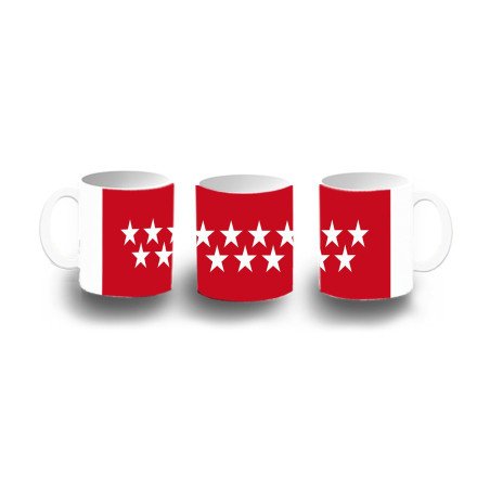 Taza de plástico bandera de madrid españa comunidad autonoma niños personalizada