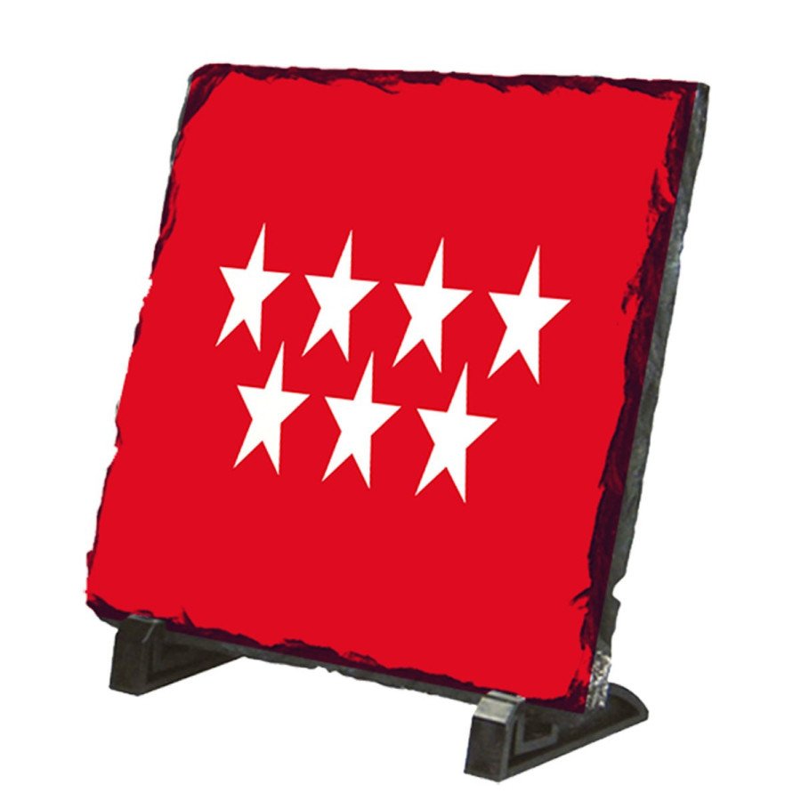 Placa pizarra bandera de madrid españa comunidad autonoma portafotos portafoto