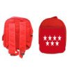 Pack Mochila Roja y Estuche bandera de madrid españa comunidad autonoma material escolar