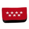 Estuche Neceser de lona bandera de madrid españa comunidad autonoma unisex negro bolsa aseo multiusos
