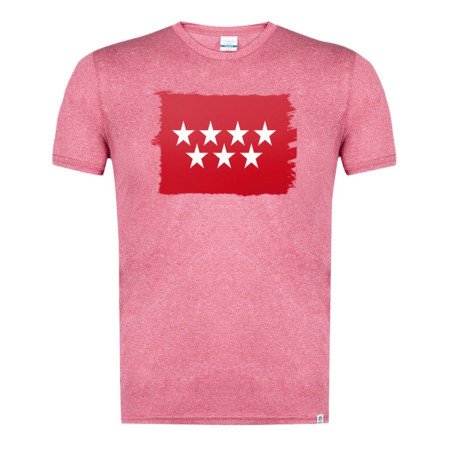 CAMISETA Roja mezcla bandera de madrid españa comunidad autonoma moda verano tshirt