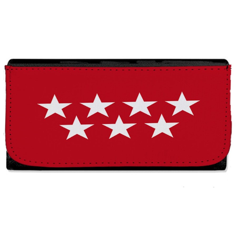 Billetera Billetero bandera de madrid españa comunidad autonoma mujer señora negro monedero