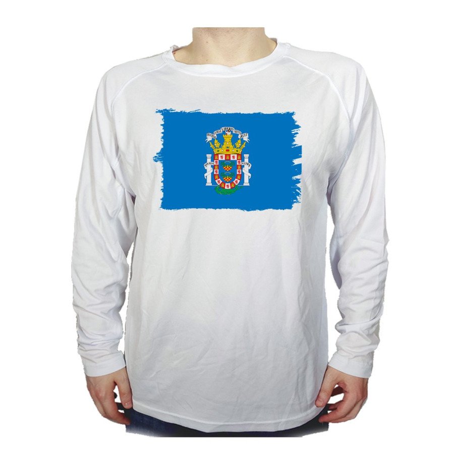 CAMISETA MANGA LARGA bandera de melilla españa comunidad autonoma personalizada