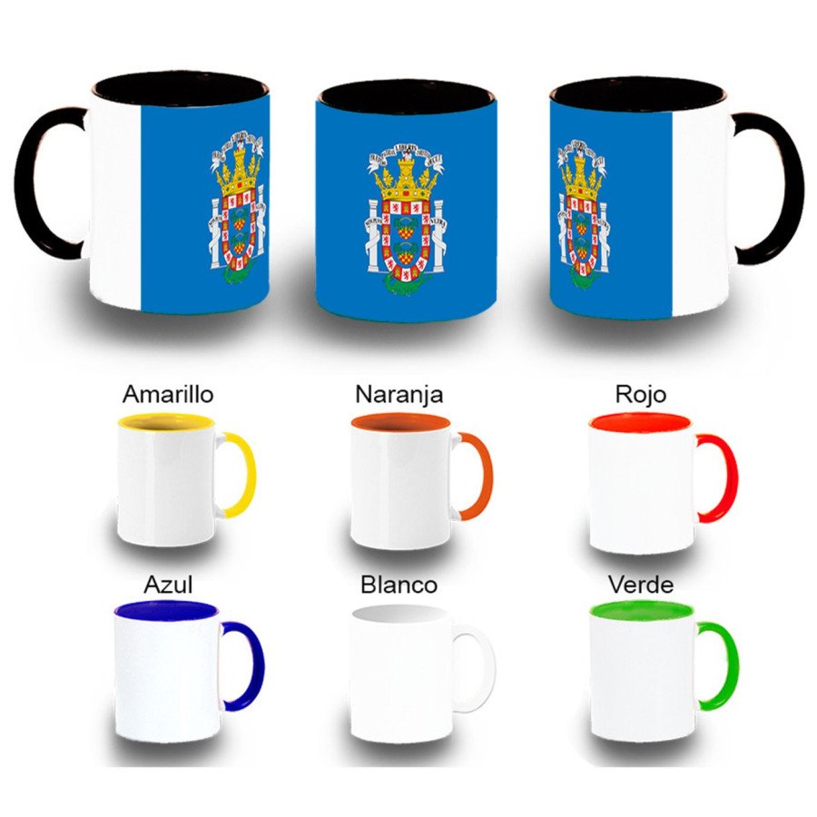 Taza colores bandera de melilla españa comunidad autonoma color personalizada