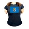 CAMISETA NEGRA MUJER bandera de melilla españa comunidad autonoma oferta personalizada