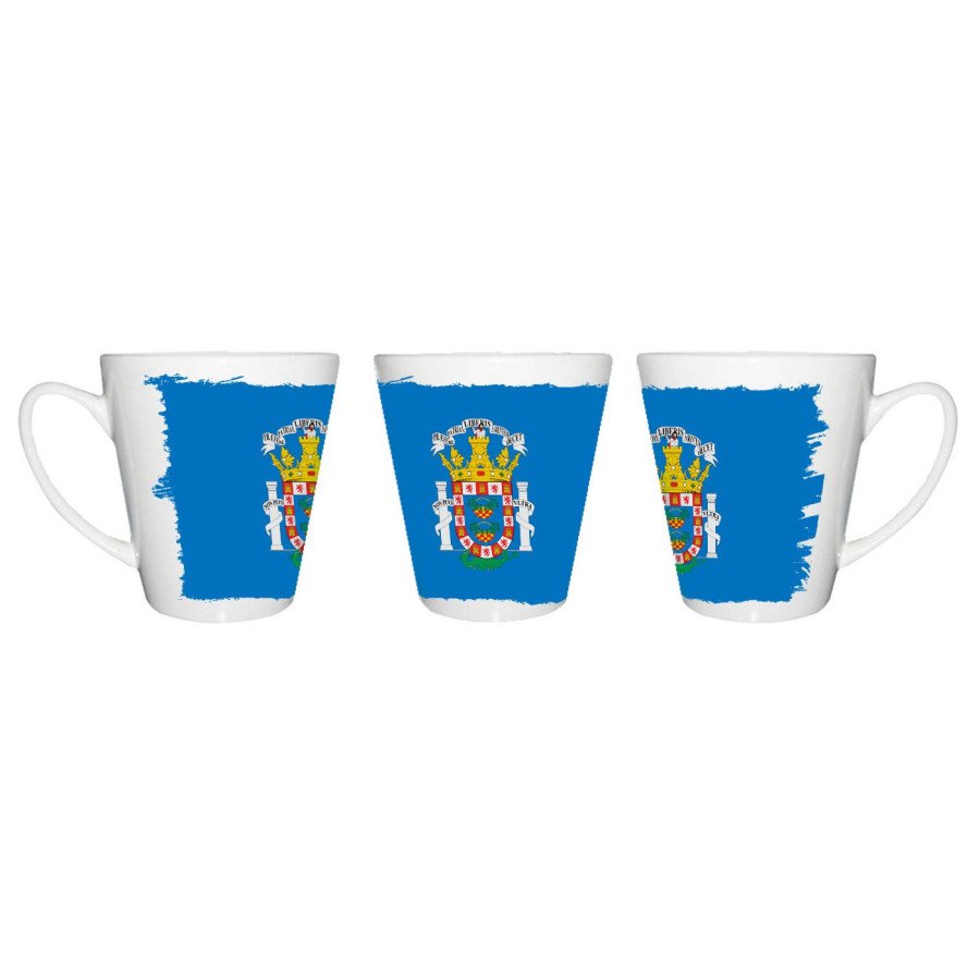 Taza cónica bandera de melilla españa comunidad autonoma conica personalizada