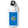 Bidón 400ml metálico bandera de melilla españa comunidad autonoma para viaje y deporte