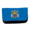 Estuche Neceser de lona bandera de melilla españa comunidad autonoma unisex negro bolsa aseo multiusos