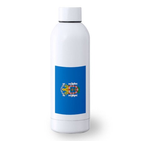 Bidón 500 ml acero inoxidable bandera de melilla españa comunidad autonoma deporte deportivo botella senderismo