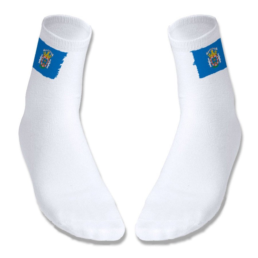 Par de calcetines suaves talla S-M bandera de melilla españa comunidad autonoma deportivos moda poliester