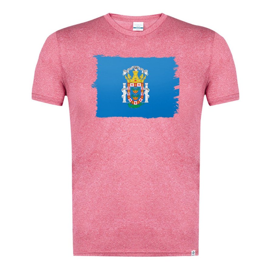 CAMISETA Roja mezcla bandera de melilla españa comunidad autonoma moda verano tshirt