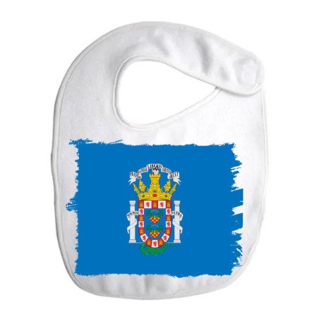 Babero colores bandera de melilla españa comunidad autonoma personalizado bebe