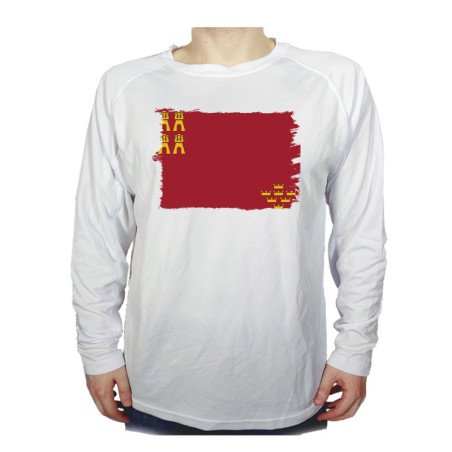 CAMISETA MANGA LARGA bandera de murcia españa comunidad autonoma personalizada