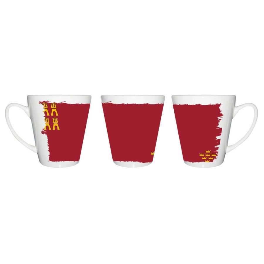 Taza cónica bandera de murcia españa comunidad autonoma conica personalizada