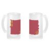 Jarra cerveza cristal bandera de murcia españa comunidad autonoma esmerilada esmerilado 500ml
