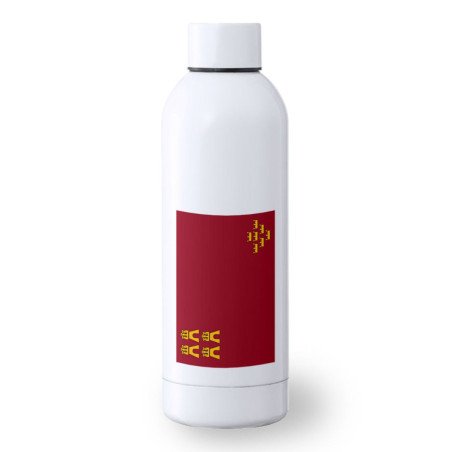 Bidón 500 ml acero inoxidable bandera de murcia españa comunidad autonoma deporte deportivo botella senderismo
