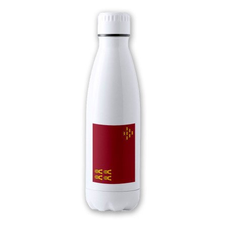Bidón Térmico aislante 500 ml acero inoxidable bandera de murcia españa comunidad autonoma botella termo deportivo