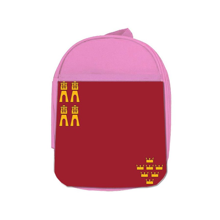 Mochila Rosa bandera de murcia españa comunidad autonoma escolar personalizado picnic excursión deporte