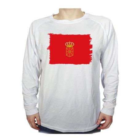 CAMISETA MANGA LARGA bandera de navarra españa comunidad autonoma personalizada