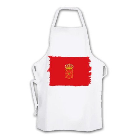 Delantal talla adulto bandera de navarra españa comunidad autonoma cocina personalizado