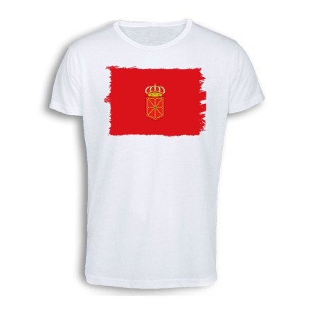 CAMISETA TACTO ALGODÓN bandera de navarra españa comunidad autonoma cómoda personalizada