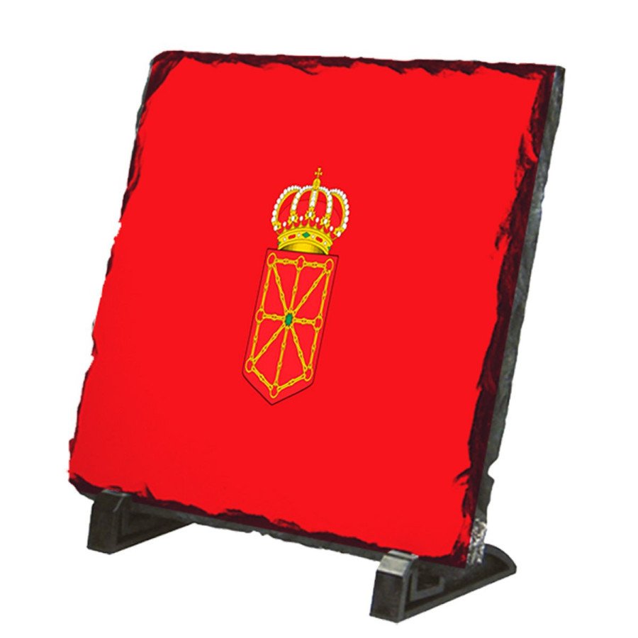 Placa pizarra bandera de navarra españa comunidad autonoma portafotos portafoto