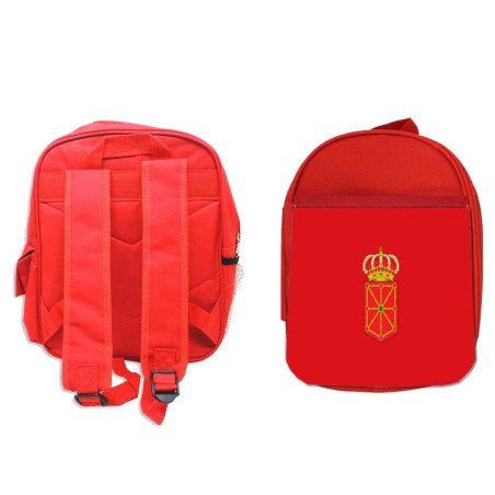 Pack Mochila Roja y Estuche bandera de navarra españa comunidad autonoma material escolar