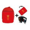 Pack Mochila Roja y Estuche bandera de navarra españa comunidad autonoma material escolar