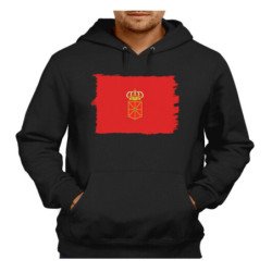 SUDADERA NEGRA con CAPUCHA...