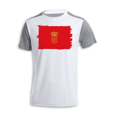 CAMISETA DISEÑO bicolor bandera de navarra españa comunidad autonoma personalizada
