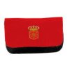 Estuche Neceser de lona bandera de navarra españa comunidad autonoma unisex negro bolsa aseo multiusos