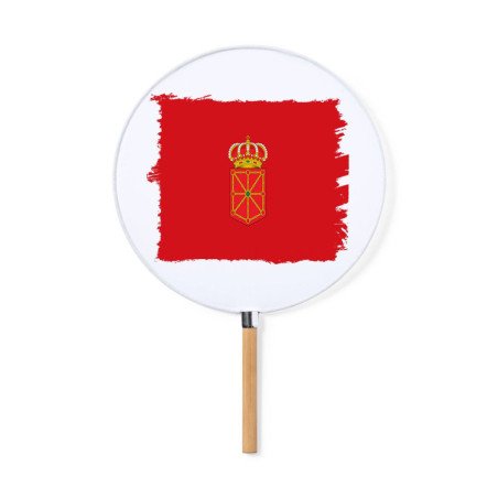 Abanico estilo pai pai bandera de navarra españa comunidad autonoma moda primavera verano elegante