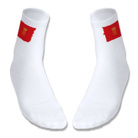 Par de calcetines suaves talla S-M bandera de navarra españa comunidad autonoma deportivos moda poliester