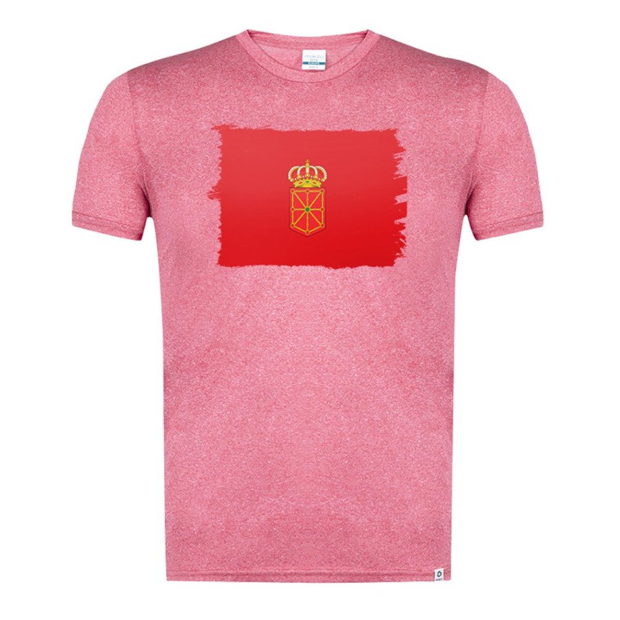 CAMISETA Roja mezcla bandera de navarra españa comunidad autonoma moda verano tshirt