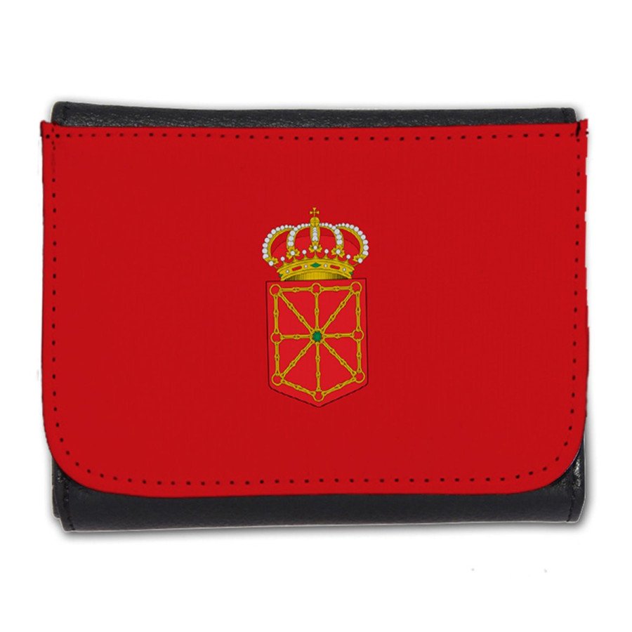 Billetera Billetero bandera de navarra españa comunidad autonoma hombre caballero negro monedero