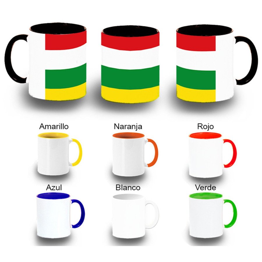 Taza colores bandera de la rioja españa comunidad autonoma color personalizada
