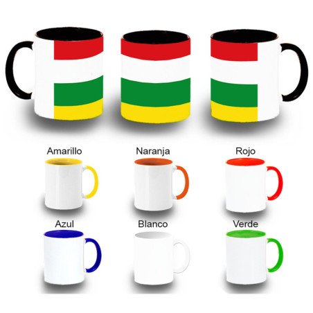 Taza colores bandera de la rioja españa comunidad autonoma color personalizada