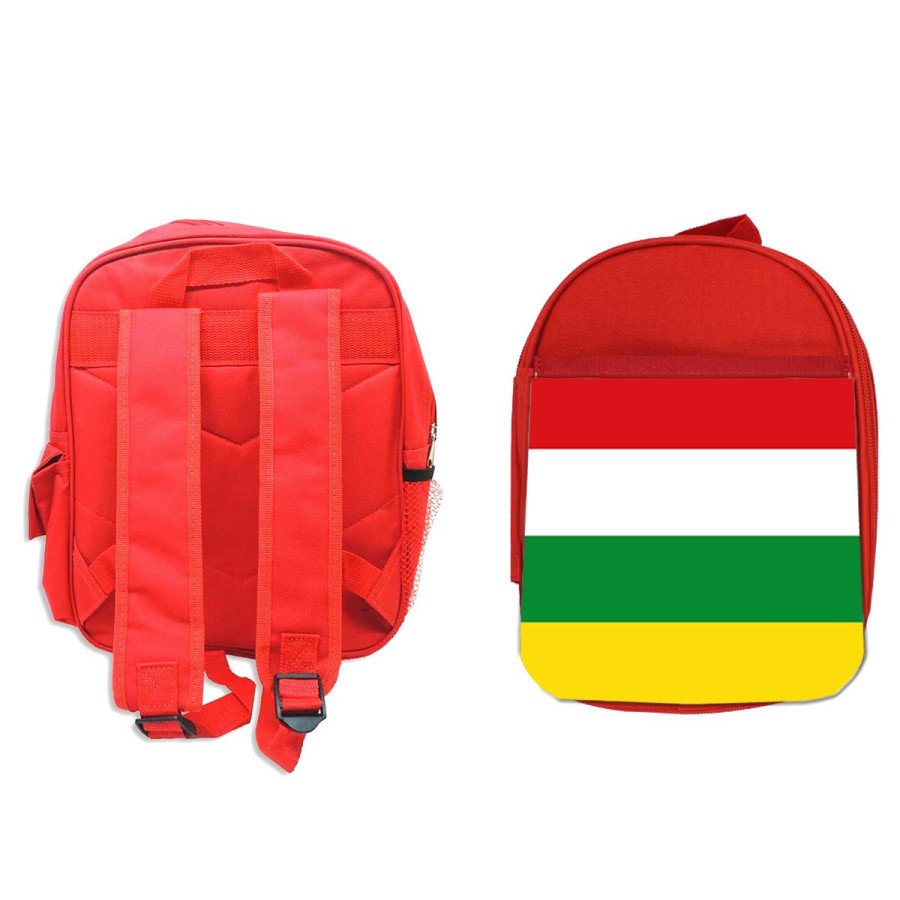 Mochila Roja bandera de la rioja españa comunidad autonoma escolar personalizado