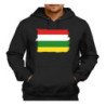 SUDADERA NEGRA con CAPUCHA bandera de la rioja españa comunidad autonoma adulto poliester algodón personalizada