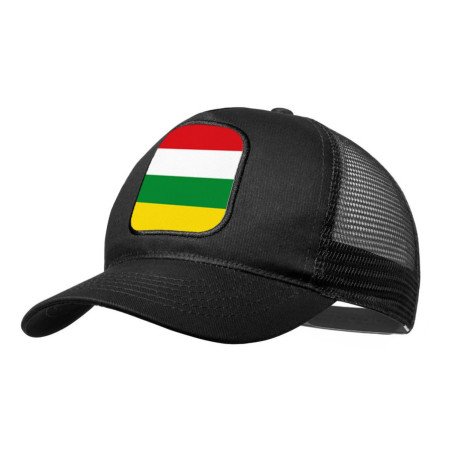 Gorra NEGRA con rejilla bandera de la rioja españa comunidad autonoma moda deporte