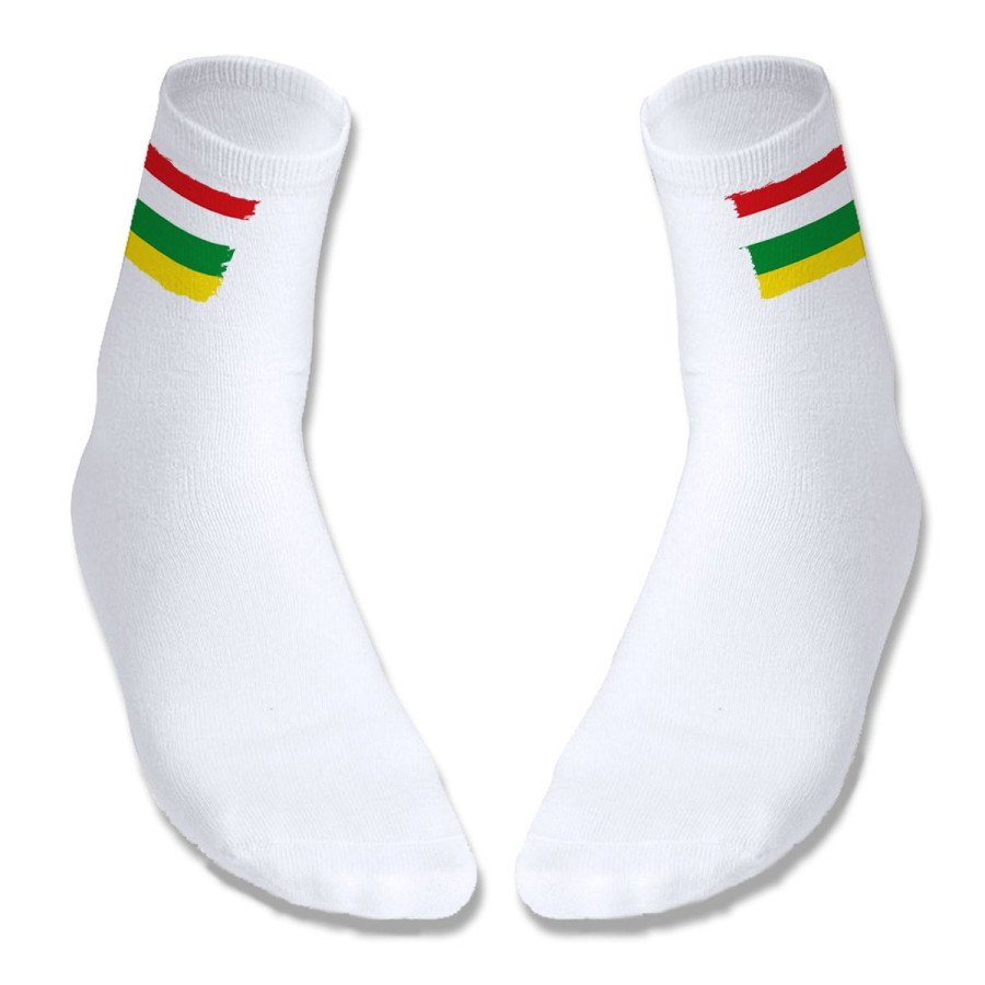 Par de calcetines suaves talla S-M bandera de la rioja españa comunidad autonoma deportivos moda poliester