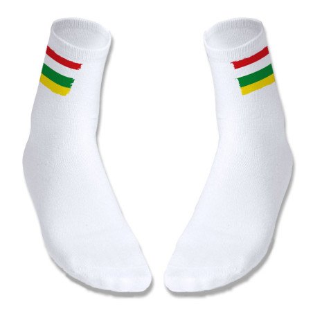 Par de calcetines suaves talla S-M bandera de la rioja españa comunidad autonoma deportivos moda poliester