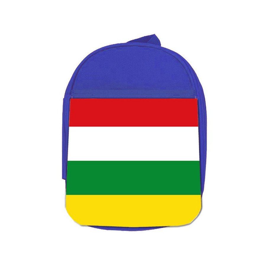 Mochila Azul bandera de la rioja españa comunidad autonoma escolar personalizado picnic excursión deporte