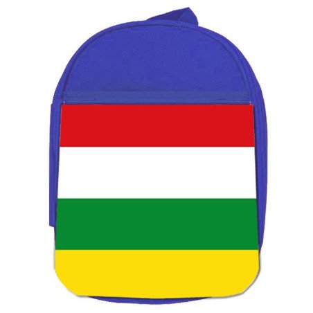 Mochila Azul bandera de la rioja españa comunidad autonoma escolar personalizado picnic excursión deporte